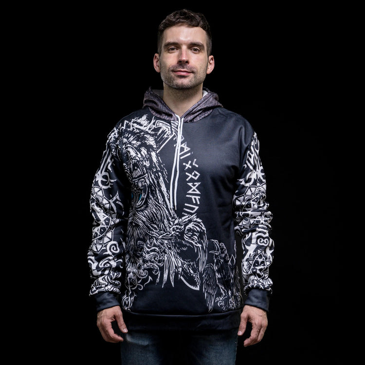 Viking Hoodie \"Odin's Daydream\" Hoodie Viking Hoodie \"Odin's Daydream\" Hoodie