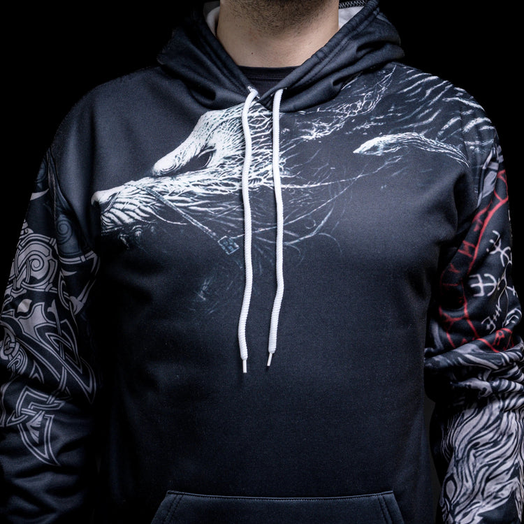 Viking Hoodie \"Legendary Wolf Trail Viking Hoodie \"Legendary Wolf Trail
