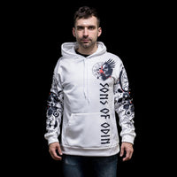 Viking Hoodie \"Rune Valknut Path to Valhalla Viking Hoodie \"Rune Valknut Path to Valhalla