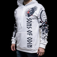 Viking Hoodie \"Rune Valknut Path to Valhalla Viking Hoodie \"Rune Valknut Path to Valhalla