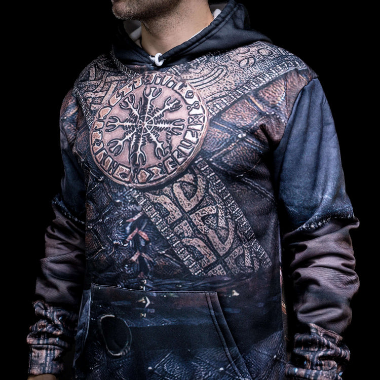 Vegvisir, the warrior's compass\" Viking Hoodie Vegvisir, the warrior's compass\" Viking Hoodie
