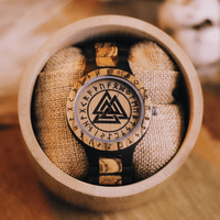 Valknut Wooden Watch - Odin's Hall Valknut Wooden Watch - Odin's Hall