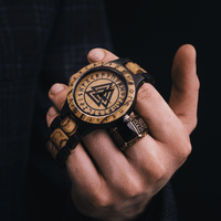 Valknut Wooden Watch - Odin's Hall Valknut Wooden Watch - Odin's Hall