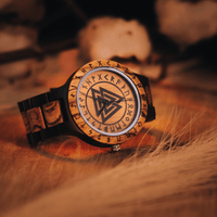 Valknut Wooden Watch - Odin's Hall Valknut Wooden Watch - Odin's Hall