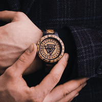 Valknut Wooden Watch - Odin's Hall Valknut Wooden Watch - Odin's Hall