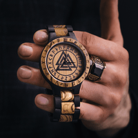 Valknut Wooden Watch - Odin's Hall Valknut Wooden Watch - Odin's Hall