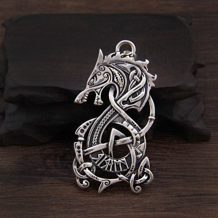 Pendant in 925 Sterling Silver - La Rage de Fenrir Pendant in 925 Sterling Silver - La Rage de Fenrir