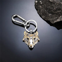 Golden Fenrir Mask Viking key ring Golden Fenrir Mask Viking key ring