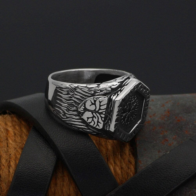 Vegvisir Runic Compass Ring Vegvisir Runic Compass Ring