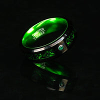 Jarl's ring \"Kattegat Forest\" in Tungsten Jarl's ring \"Kattegat Forest\" in Tungsten