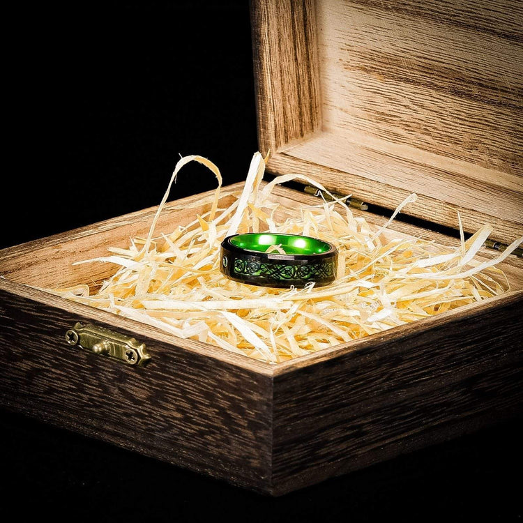Jarl's ring \"Kattegat Forest\" in Tungsten Jarl's ring \"Kattegat Forest\" in Tungsten