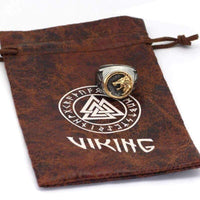 Viking wolf head ring - stainless steel Viking wolf head ring - stainless steel