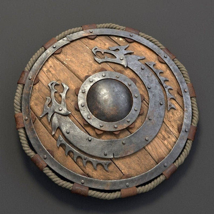 Wooden Viking Dragon Shield Wooden Viking Dragon Shield
