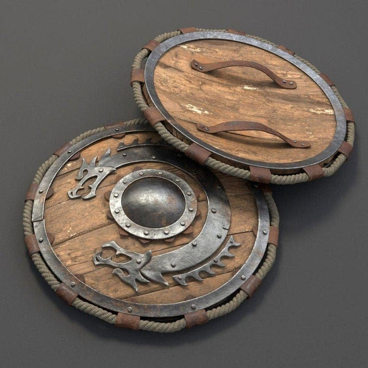 Wooden Viking Dragon Shield Wooden Viking Dragon Shield