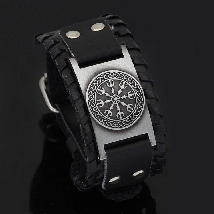 Aegishjalmur Leather Bracelet Aegishjalmur Leather Bracelet