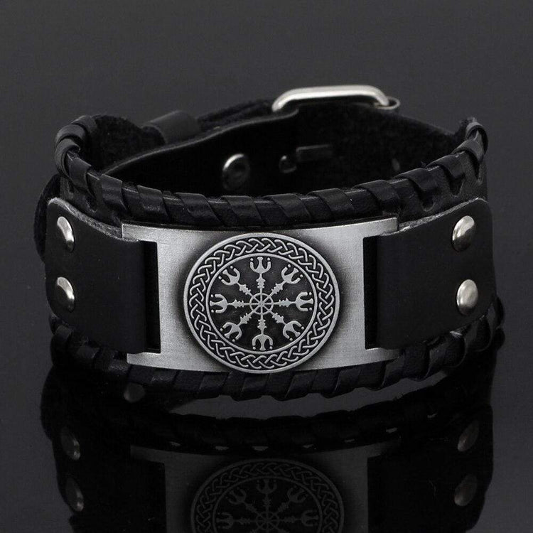 Aegishjalmur Leather Bracelet Aegishjalmur Leather Bracelet
