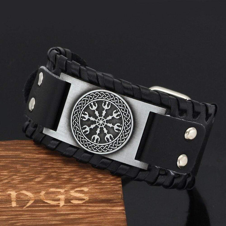 Aegishjalmur Leather Bracelet Aegishjalmur Leather Bracelet