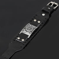 Leather Viking Shield Bracelet Leather Viking Shield Bracelet