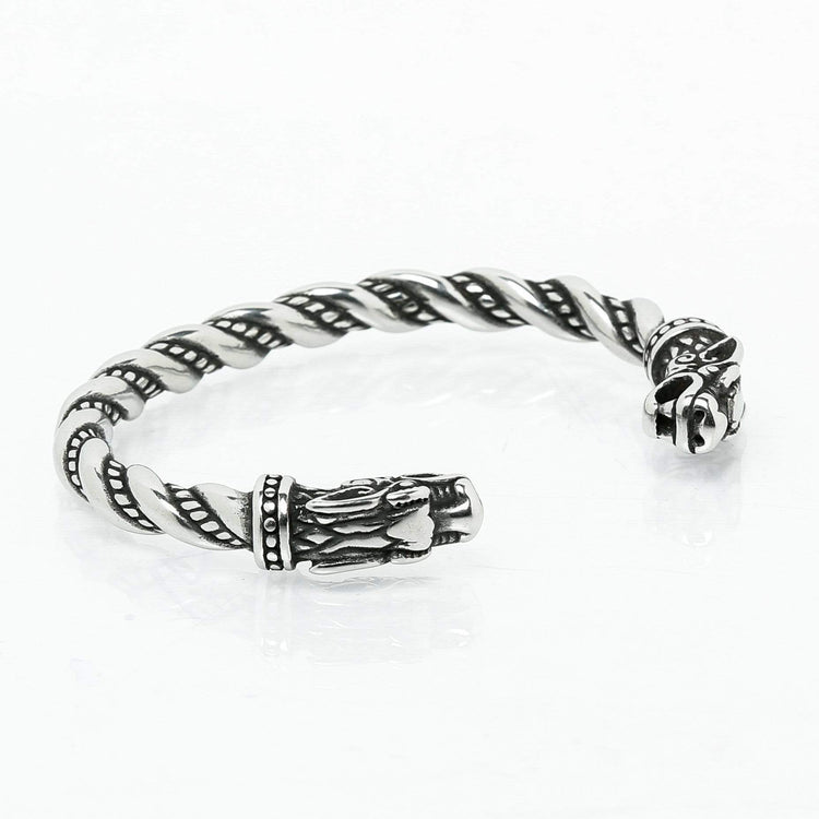 Loyalty bracelet - 2 Fenrir heads Silver Loyalty bracelet - 2 Fenrir heads Silver