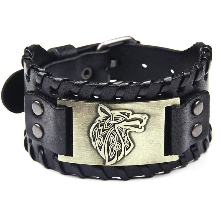 Adjustable Leather Strap - Fenrir Wolf Adjustable Leather Strap - Fenrir Wolf