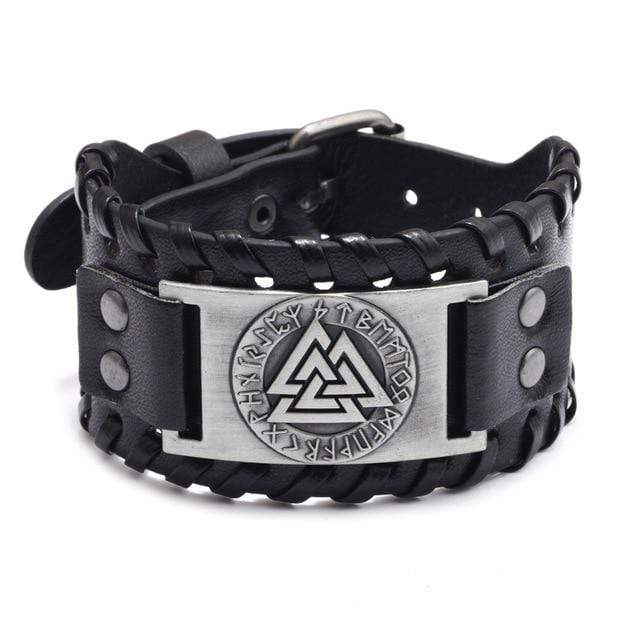 Adjustable Leather Strap - Valknut® Symbol Adjustable Leather Strap - Valknut® Symbol
