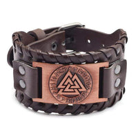 Adjustable Leather Strap - Valknut® Symbol Adjustable Leather Strap - Valknut® Symbol