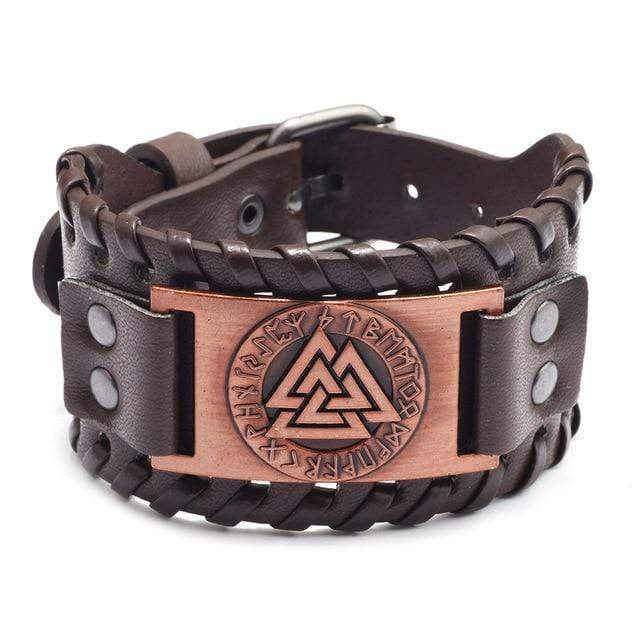 Adjustable Leather Strap - Valknut® Symbol Adjustable Leather Strap - Valknut® Symbol