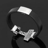 Leather Bracelet Thor's Hammer - Mjolnir Leather Bracelet Thor's Hammer - Mjolnir