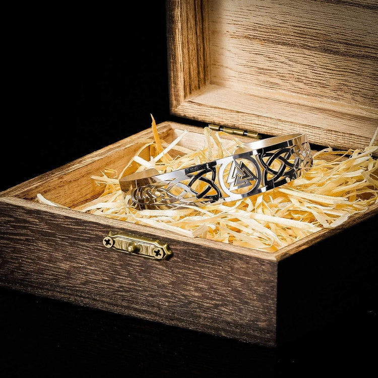 Viking Valknut Adjustable Stainless Steel Bracelet Viking Valknut Adjustable Stainless Steel Bracelet