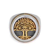 Golden Tree of Life signet ring - stainless steel Golden Tree of Life signet ring - stainless steel