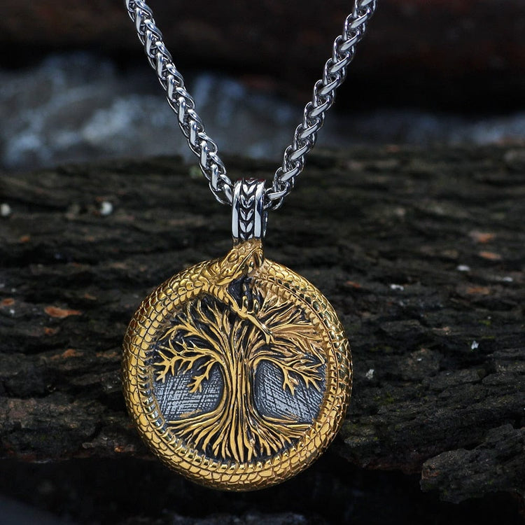Necklace sacred tree of Yggdrasil with Jörmungand Necklace sacred tree of Yggdrasil with Jörmungand
