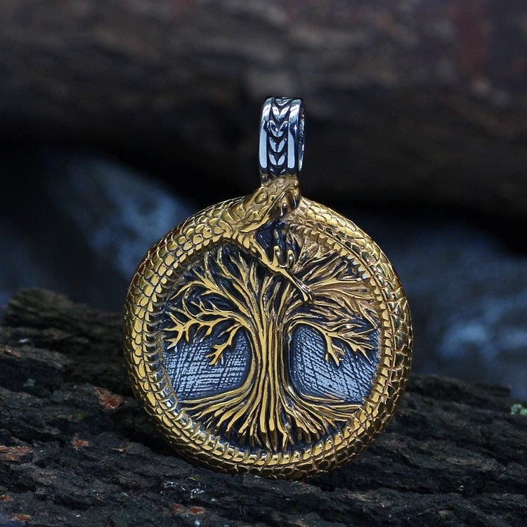 Necklace sacred tree of Yggdrasil with Jörmungand Necklace sacred tree of Yggdrasil with Jörmungand