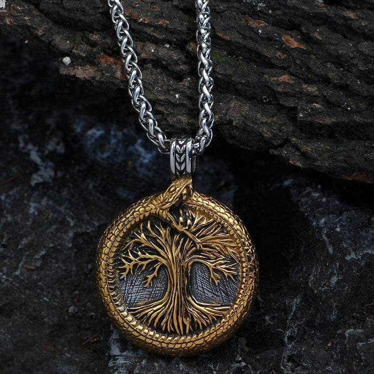 Necklace sacred tree of Yggdrasil with Jörmungand Necklace sacred tree of Yggdrasil with Jörmungand