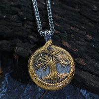 Necklace sacred tree of Yggdrasil with Jörmungand Necklace sacred tree of Yggdrasil with Jörmungand