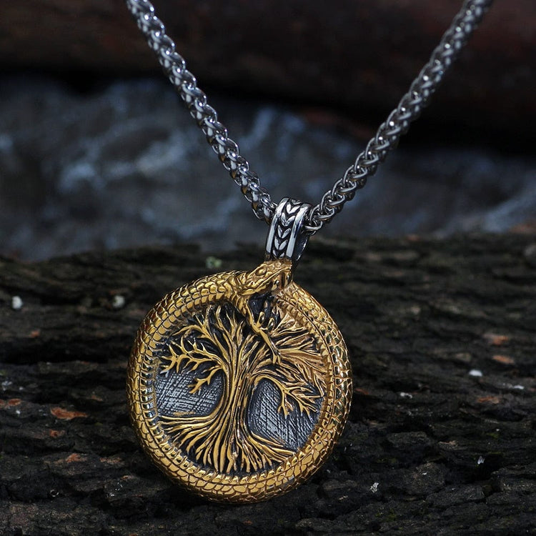 Necklace sacred tree of Yggdrasil with Jörmungand Necklace sacred tree of Yggdrasil with Jörmungand