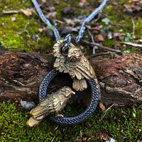 Odin's messenger ravens necklace in stainless steel Odin's messenger ravens necklace in stainless steel