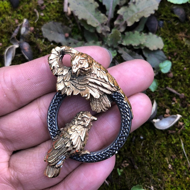 Odin's messenger ravens necklace in stainless steel Odin's messenger ravens necklace in stainless steel
