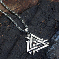 Necklace Swords of the Fallen Heroes - Valknut Necklace Swords of the Fallen Heroes - Valknut
