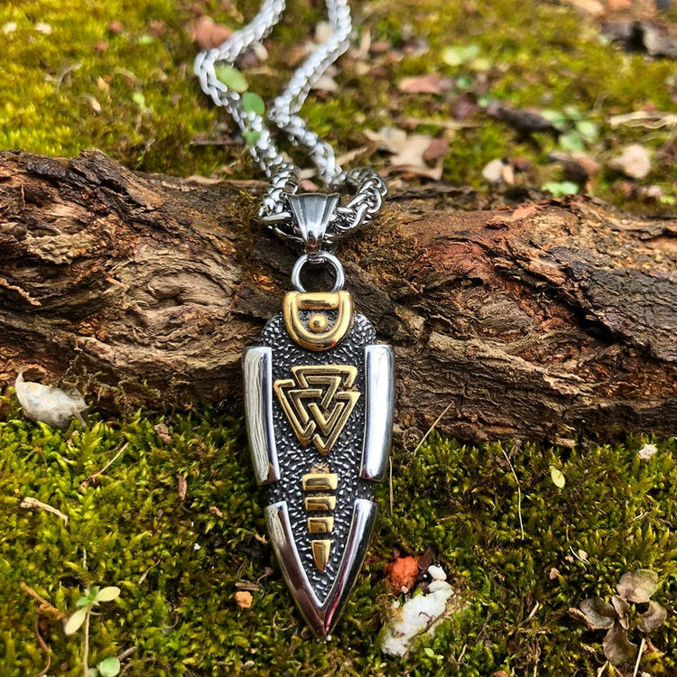 Odin's spear necklace - Valknut Odin's spear necklace - Valknut