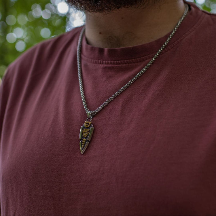 Odin's spear necklace - Valknut Odin's spear necklace - Valknut