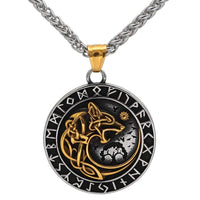 Giant Golden Wolf Necklace - Fenrir Giant Golden Wolf Necklace - Fenrir