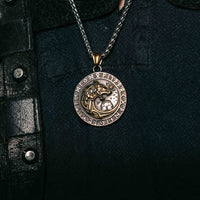 Giant Golden Wolf Necklace - Fenrir Giant Golden Wolf Necklace - Fenrir
