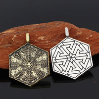 Necklace with carved spirit guide Vegvisir Necklace with carved spirit guide Vegvisir