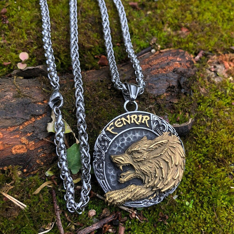 Fenrir wolf viking Necklace Fenrir wolf viking Necklace