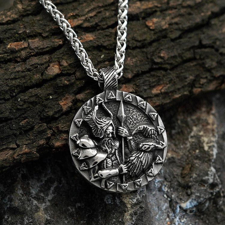 Viking necklace Odin and the crows Huginn and Muninn Viking necklace Odin and the crows Huginn and Muninn