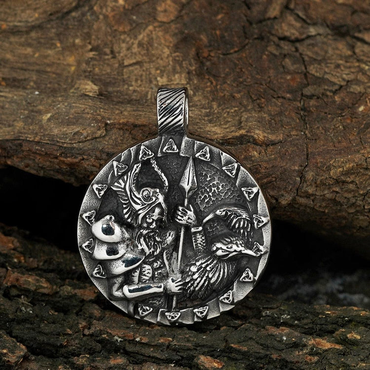 Viking necklace Odin and the crows Huginn and Muninn Viking necklace Odin and the crows Huginn and Muninn