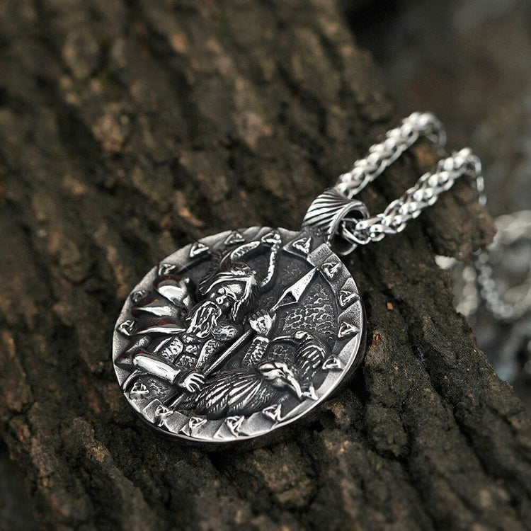 Viking necklace Odin and the crows Huginn and Muninn Viking necklace Odin and the crows Huginn and Muninn
