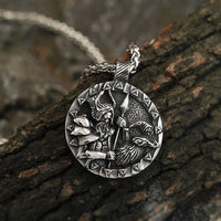 Viking necklace Odin and the crows Huginn and Muninn Viking necklace Odin and the crows Huginn and Muninn