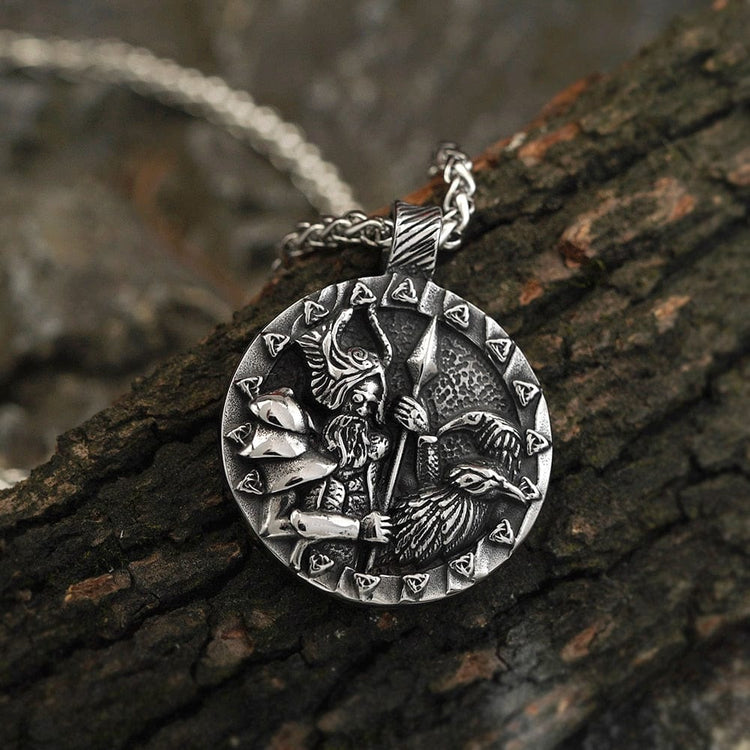 Viking necklace Odin and the crows Huginn and Muninn Viking necklace Odin and the crows Huginn and Muninn
