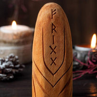 Wooden statue of Frigg Wooden statue of Frigg